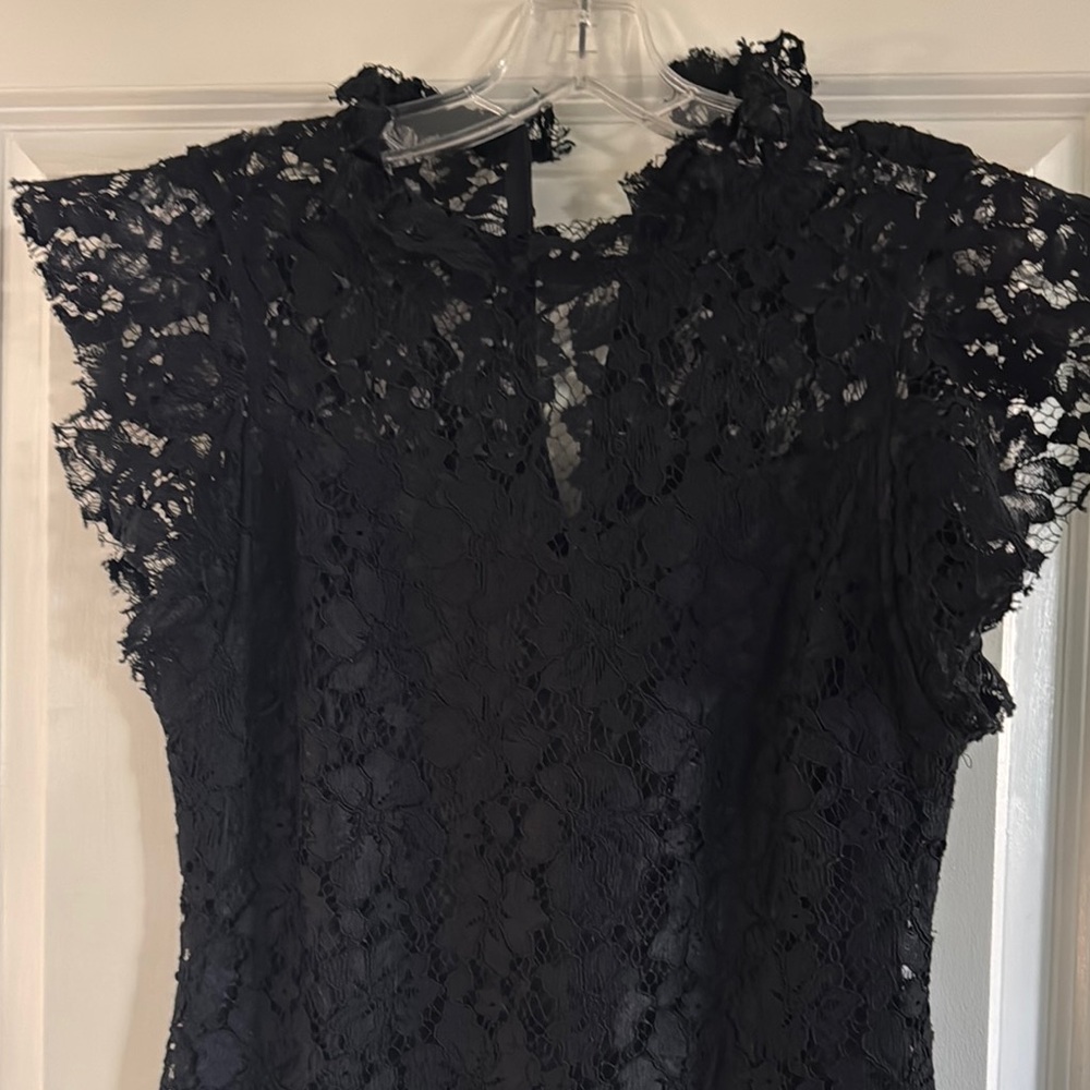 Enfocus Studio Black Lace Midi Dress